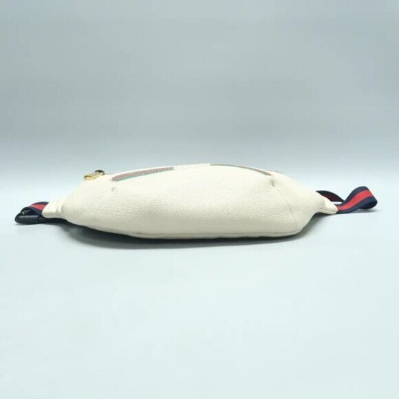 GUCCI Print White Medium Leather Belt Bag 535-010625 - Picture 5 of 12